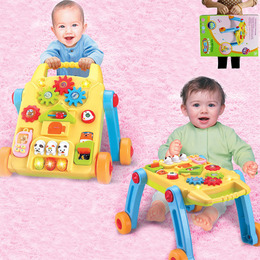 婴儿玩具架 包邮 多功能2合1手推学步车/音乐游戏桌 婴儿玩具