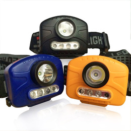 钓鱼专用感应灯感应头灯强光大功率头灯带感应器和警示器头灯