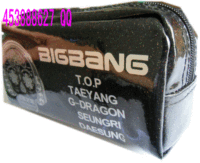 BIGBANG 周边 权志龙 同款 骷髅标志 闪粉化妆包/笔袋