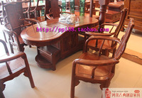 新中式猪腰茶台　客厅茶桌非洲花梨木刺猬紫檀全实木鸿美家具　