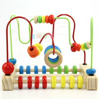儿童木制早教智力玩具 婴幼木质益智大号绕珠1-3岁宝宝拨串珠.45