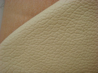 高档环保皮革面料床品面料沙发面料pu皮革面料软包硬包淡黄色耐刮