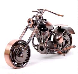 简约铁艺工艺品金属摩托车模型咖啡厅个性摆设创意礼物家居摆件
