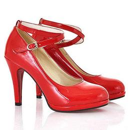 订做小码高跟鞋31 32 33女鞋单鞋防水台大码婚鞋40-43新娘鞋红色
