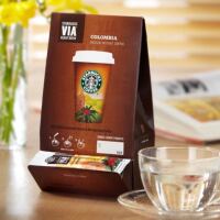 美国星巴克Starbucks via速溶免煮纯咖啡无糖 哥伦比亚3.3g 单支