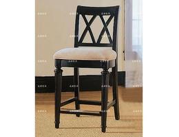 美诺/欧式家具 吧椅专卖 实木吧椅布艺软包吧椅 叉背椅 美式吧椅