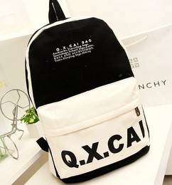 双肩包男女背包女韩版潮书包中学生帆布休闲包旅行包电脑包字母包