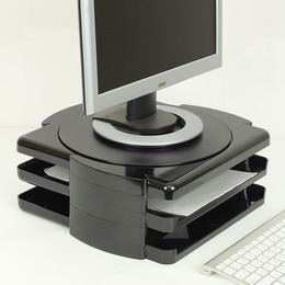 包邮电脑电视液晶台式机显示器架子桌面可旋转座托架支架置物储物