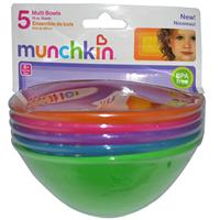 美国麦肯奇/Munchkin婴儿彩色可微波小船碗 不含BPA 拆单