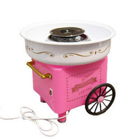 圣诞节礼物 粉红色迷你家用棉花糖机带金边 送竹签糖勺（现货）