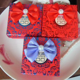 成品婚礼结婚中式喜糖盒子创意方盒婚庆糖果盒青花瓷回礼盒批发