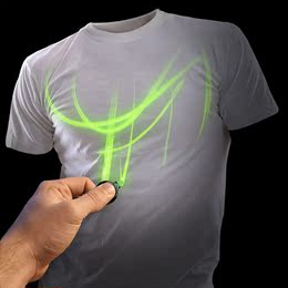 全球首款光涂鸦 夜光T恤 时尚创意 持续1分钟【Glow Threads】