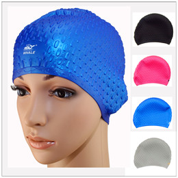 正品：进口纯硅胶水滴泳帽 游泳帽 防水 护发 弹性好 超舒适