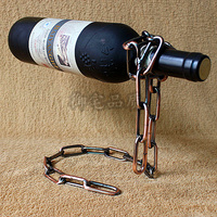 包邮神奇的酒架创意绳子红酒架铁链条悬浮红酒支架时尚葡萄酒酒架