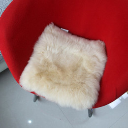 特价澳洲纯羊毛椅垫加厚羊毛餐椅方垫办公羊毛椅子垫冬季白色多色