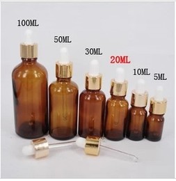 5ml-200ml 精油调配瓶子 玻璃滴瓶精油分装瓶空瓶【棕色】
