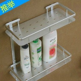特价 浴室 太空铝卫浴置物架 双层卫生间置物架 加厚四方铝板