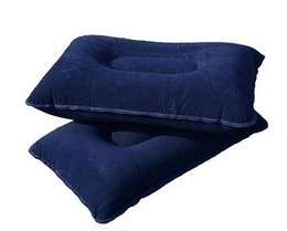 户外方形加厚双面植绒充气枕头 便携枕 吹气枕 空气枕 午睡枕头