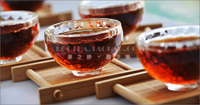 「壹购の茶」晶莹剔透水晶玻璃有脚茶杯/普洱杯 茶具配件