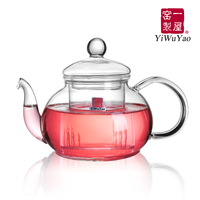 一屋窑玻璃花茶壶泡茶壶过滤冲红茶器耐热高温功夫红茶具普洱欧式