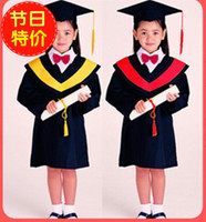 儿童博士服帽幼儿园小学生毕业拍照服装小博士服学士服 现货特价
