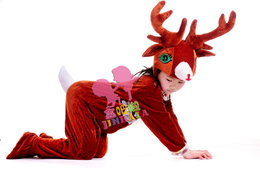 特价幼儿童动物表演服装 驯鹿演出服 麋鹿卡通服 小鹿舞蹈服舞台