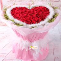 99朵爱情鲜花速递求婚花束红玫瑰粉北京杭州苏州济南青岛送花上门