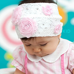 春秋韩版流行婴儿童蕾丝发带 可爱卡通造型宝宝假发发饰宝宝发带