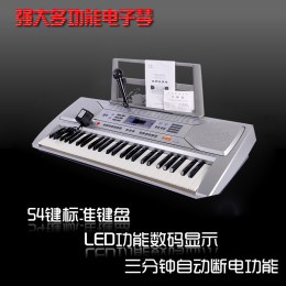 正品永美电子琴YM-600电子琴/54键LED显示配麦克风儿童益智电子琴
