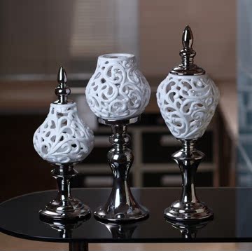 新品 陶瓷创意花瓶时尚居装饰品工艺品 客厅家居摆件 乔迁礼品