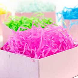 结婚喜糖盒子填充物拉菲草包装50个纸丝婚庆用品深圳特价糖果盒