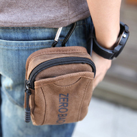 2014新款正品纯棉帆布小腰包 手机包 零钱包 运动骑行包包