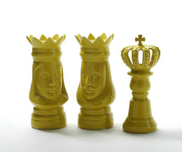欧式家居样板房国际象棋棋子装饰品 现代陶瓷工艺抽象人物摆件