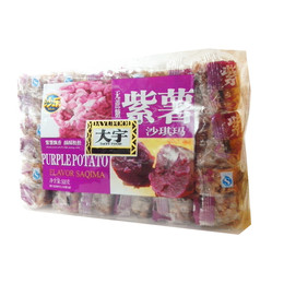 大宇 紫薯无蔗糖沙琪玛 500g/袋 紫薯味 休闲零食