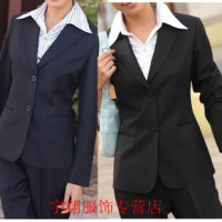 雅戈尔女装黑色2扣女装女式商务西服西装套装白领职业装修身版