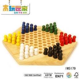 益智玩具5岁以上木玩世家爱木-中国跳棋 男孩女孩开发智力的玩具