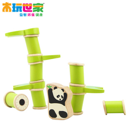 益智玩具3岁以上熊猫平衡积木3岁宝宝的玩具小孩积木玩具木头积木
