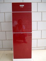 新佳美全新正品1108时尚红温热型饮水机双门特价正品包邮