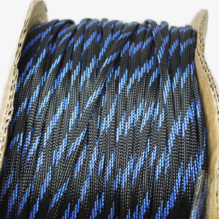 蛇皮网 6mm 黑蓝混织 三织 特级 加密型 编织网 尼龙网 避震网