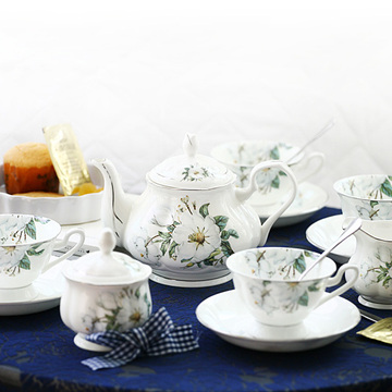 咖啡杯套装欧式茶具15头咖啡具套装骨瓷英式下午茶红茶具套装陶瓷
