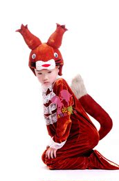 特价幼儿童动物演出服装 小松鼠表演服 舞蹈服 卡通服 舞台服扮演