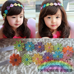 婴儿发饰 韩版儿童发带 宝宝花朵发箍可爱彩色小花发带