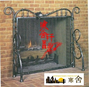 欧式铁艺壁炉工具 壁炉装饰品 壁炉架 防火网 壁炉罩 屏风 壁炉门