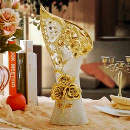 现代简约陶瓷花瓶花插 欧式家居摆件客厅装饰品乔迁结婚礼物包邮