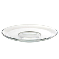 玻璃咖啡碟子小透明盘子创意白色盘甜品冰激凌小吃碟耐热玻璃手工