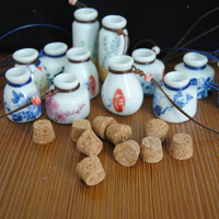 景德镇陶瓷饰品 可爱  漂流瓶 香水瓶 项链 许愿瓶创意饰品批发