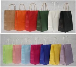 美国进口牛皮纸袋空白纯色多色礼品袋厂家批发包装袋子 都有现货