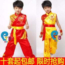 六一儿童节演出服装男童武术金龙舞蹈表演服饰中国龙幼儿格瑞特