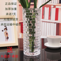 大号富贵竹花瓶包邮直筒玻璃花瓶现代简约欧式摆件透明进口工艺