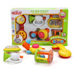 婴儿手摇铃组合5件套礼盒装 新生儿玩具 益智婴儿玩具 0-1岁 正品